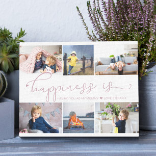 Lienzo La felicidad es Collage de 6 fotos de Mamá