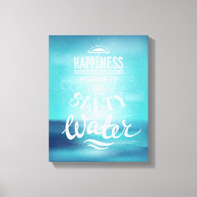 Lienzo La Felicidad Llega En El Agua Salada (Anverso)