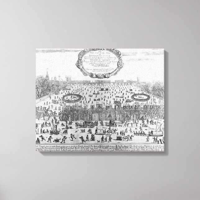 Lienzo La Feria de la Escarcha del invierno del Támesis (Anverso)