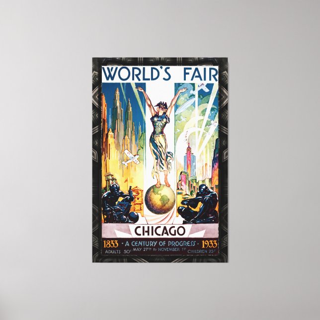 Lienzo La Feria Mundial de Chicago de 1933 (Anverso)