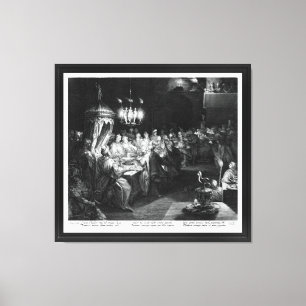 Lienzo La fiesta de Belshazzar del grabador Jan Muller