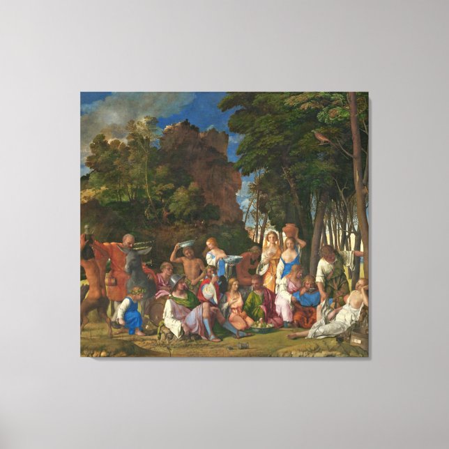 Lienzo La fiesta de los dioses, 1514-29 (aceite sobre lie (Anverso)