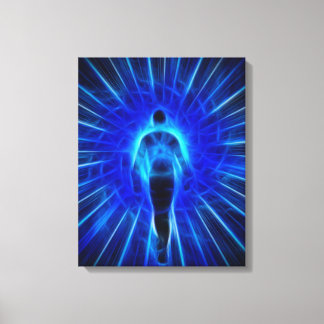Lienzo La figura emerge de la luz