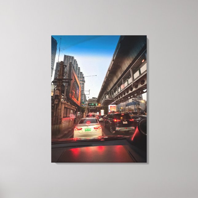 Lienzo La fotografía de la vida en Bangkok todavía viva (Anverso)