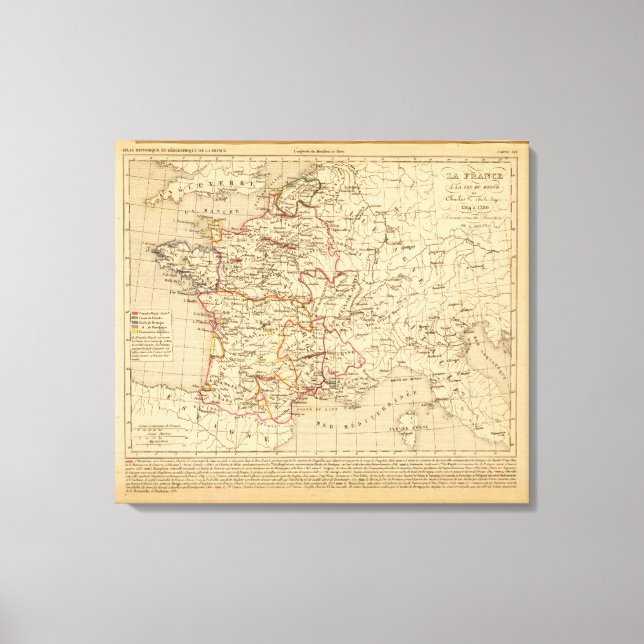 Lienzo La France 1364 a 1380 (Anverso)