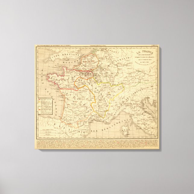 Lienzo La France apres la mort de Clothaire 1er (Anverso)