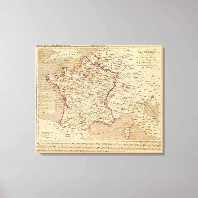 Lienzo La Francia 1814 a 1840 (Anverso)