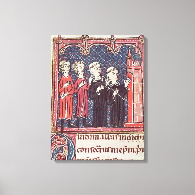 Lienzo La fundación de un monasterio (Anverso)