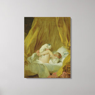 Lienzo 'La Gimblette', Chica con perro, c.1770 (aceite so