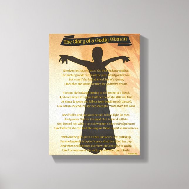 Lienzo La gloria de una mujer divina/regalo para ella/ (Anverso)