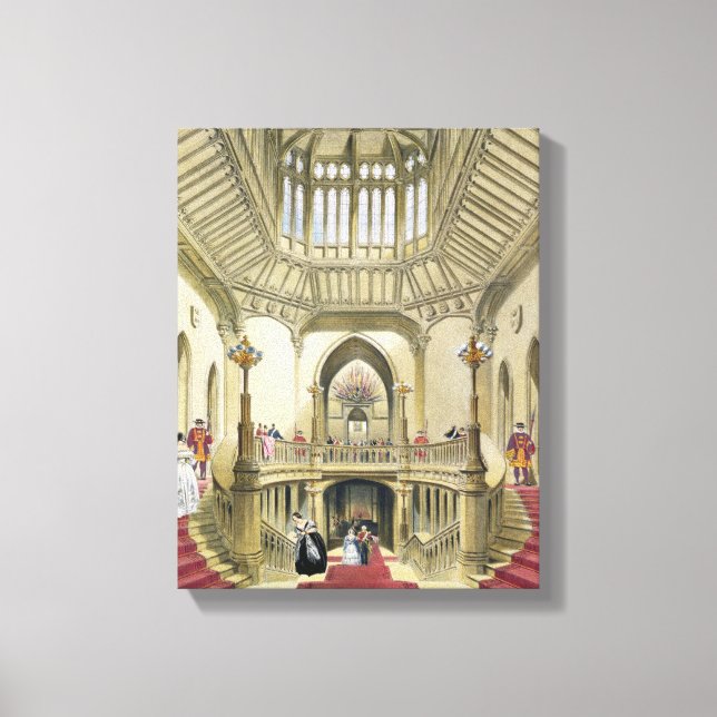 Lienzo La gran escalera, el Castillo de Windsor, de A His (Anverso)