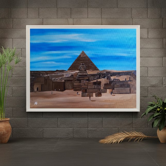 Lienzo La Gran Esfinge y la Pirámide de Khafre (Subido por el creador)