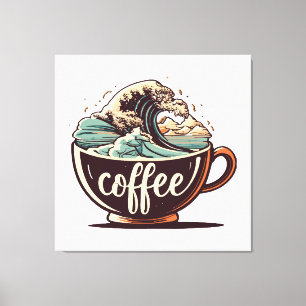 Lienzo La Gran Ola De Café