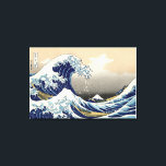Lienzo La gran ola de Kanagawa<br><div class="desc">La reproducción de La Gran Ola de Kanagawa, también conocida como La Gran Ola o simplemente La Ola, es una huella de madera del artista japonés ukiyo-e Hokusai. Se publicó en algún momento entre 1830 y 1833 a finales del periodo Edo como la primera impresión en la serie de Hokusai...</div>
