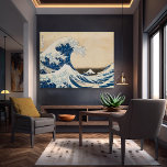 Lienzo La gran ola de Kanagawa por Hokusai<br><div class="desc">Este diseño presenta "La Gran Ola de Kanagawa" del artista japonés Hokusai.</div>