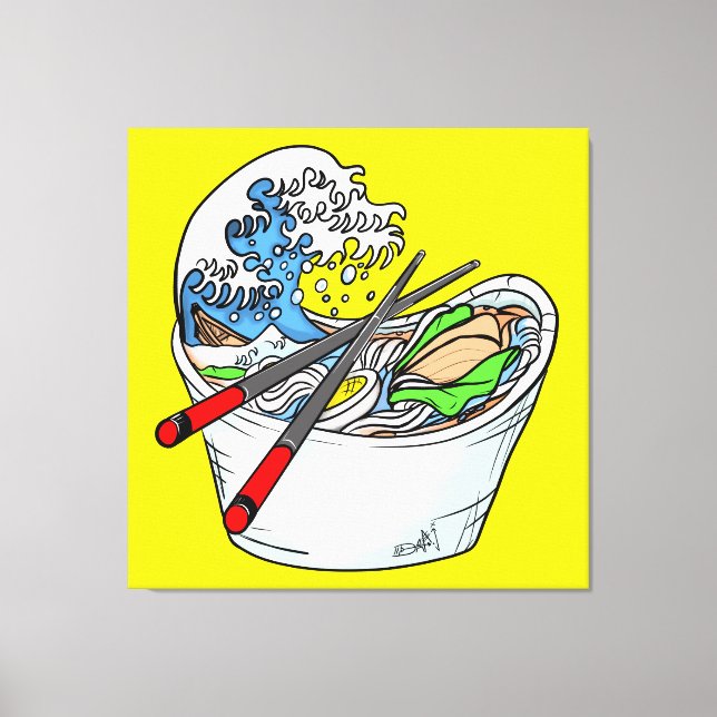 Lienzo La Gran Ola De Ramen (Anverso)