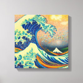 Lienzo La Gran Ola, la ola de Kanagawa v2