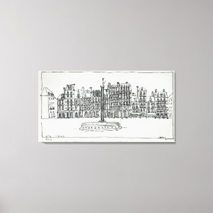 Lienzo La Gran Plaza  Lille, Francia