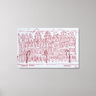 Lienzo La Gran Plaza  Región de Artois, Arras, Francia