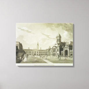 Lienzo La gran yarda de la corte, castillo de Dublín,