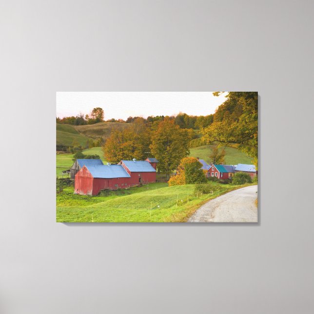 Lienzo La granja Jenne en Woodstock, Vermont. Caer. (Anverso)