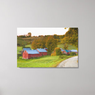 Lienzo La granja Jenne en Woodstock, Vermont. Caer.