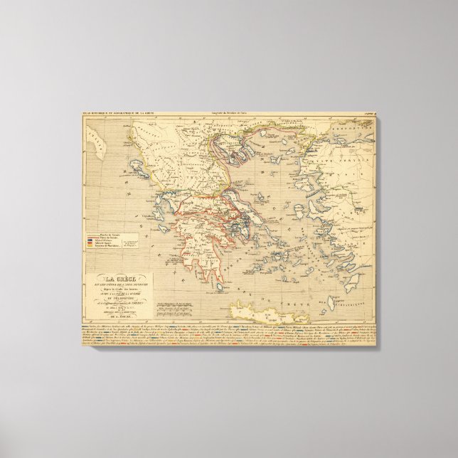 Lienzo La Grecia, les cotes de l'Asie Mineure (Anverso)