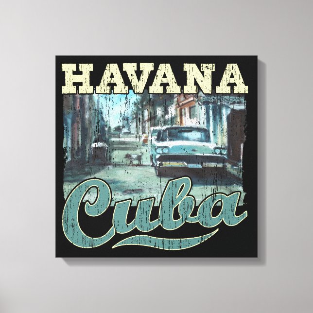 Lienzo La Habana Cuba Graffiti Street Art - Love Habana (Anverso)