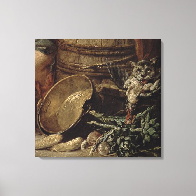 Lienzo La hermosa doncella de cocina (Anverso)