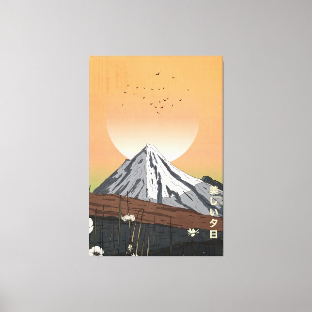 Lienzo La Hermosa Puesta de Sol (Anverso)