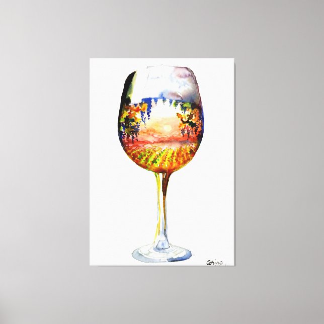 Lienzo La historia del vino (Anverso)