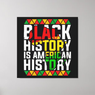 Lienzo La historia negra es historia estadounidense patri