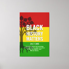 Lienzo La historia negra importa MARCUS GARVEY