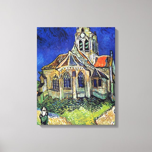 Lienzo La iglesia de Vincent van Gogh en Auvers (Anverso)