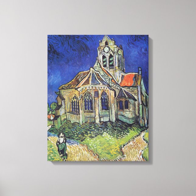 Lienzo La iglesia de Vincent van Gogh en Auvers (Anverso)