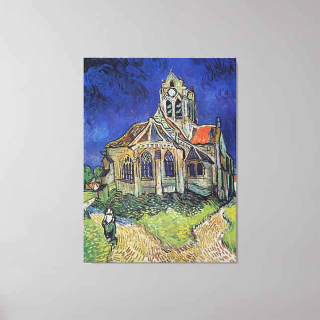 Lienzo La iglesia de Vincent van Gogh en Auvers (Anverso)