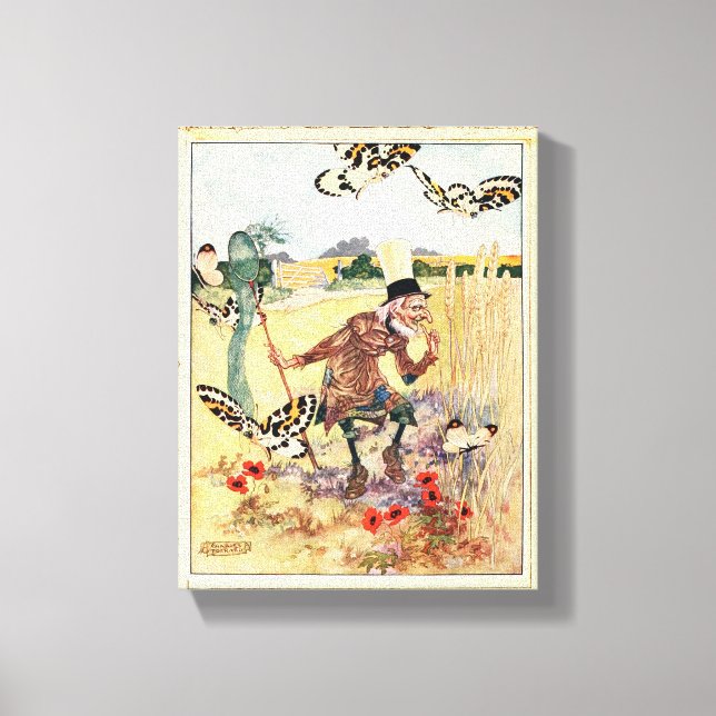 Lienzo La imagen vintage de Butterfly Whisperer (Anverso)