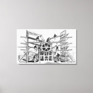 Lienzo La imprenta de cilinder inventada por Richard Marc