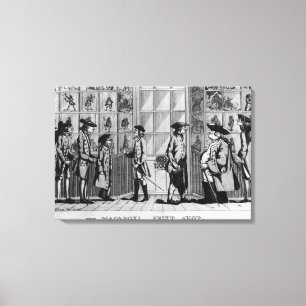 Lienzo La imprenta de los macarrones, pub. por N. Darley