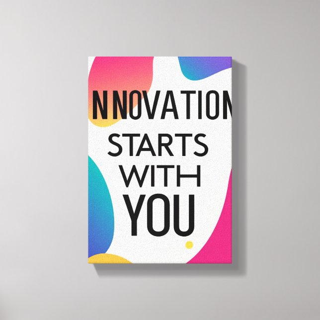 Lienzo La innovación comienza contigo (Anverso)