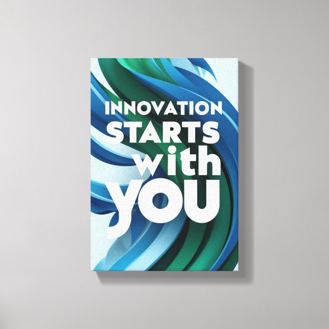 Lienzo La innovación comienza contigo opción 2 (Anverso)