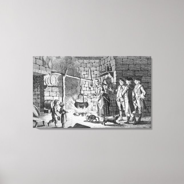 Lienzo La introducción del Dr. Samuel Johnson a una Highl (Anverso)