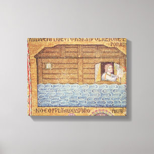 Lienzo La inundación, del atrio, detalle de Noah