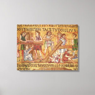 Lienzo La inundación, del atrio, detalle del