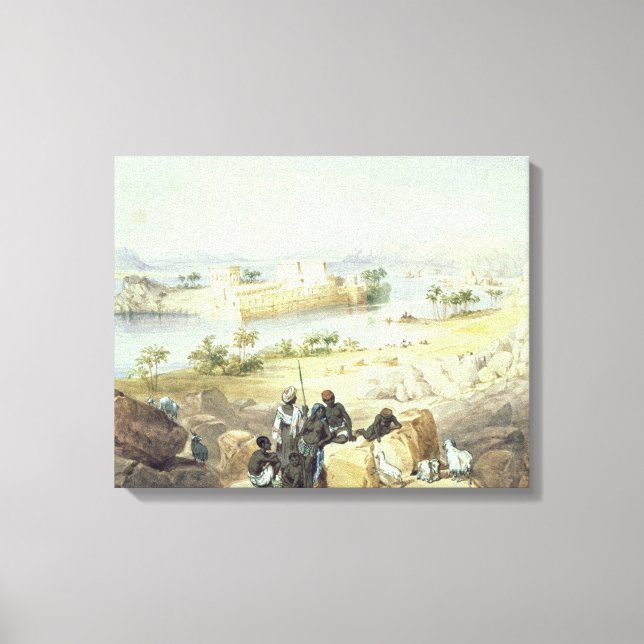 Lienzo La isla de Filae, mirando al río Nilo (Anverso)