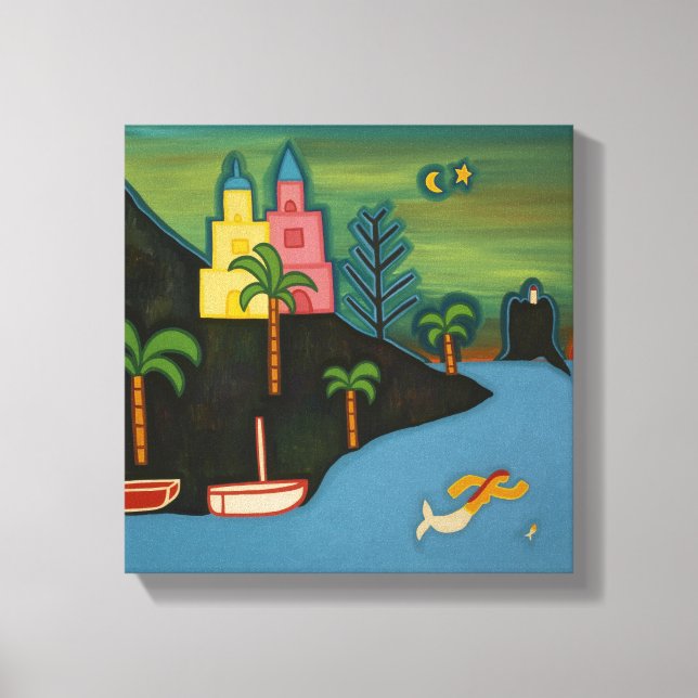 Lienzo La isla volcánica 2008 (Anverso)