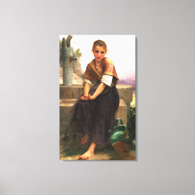 Lienzo La jarra rota de William-Adolphe Bouguereau (Anverso)