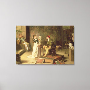 Lienzo La joven escultora (aceite sobre lienzo)
