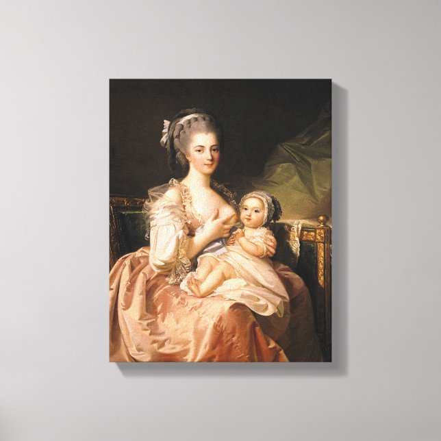 Lienzo La joven madre, c.1770-80 (Anverso)