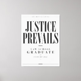 Lienzo La Justicia Prevalece Regalo Graduado en Derecho 2